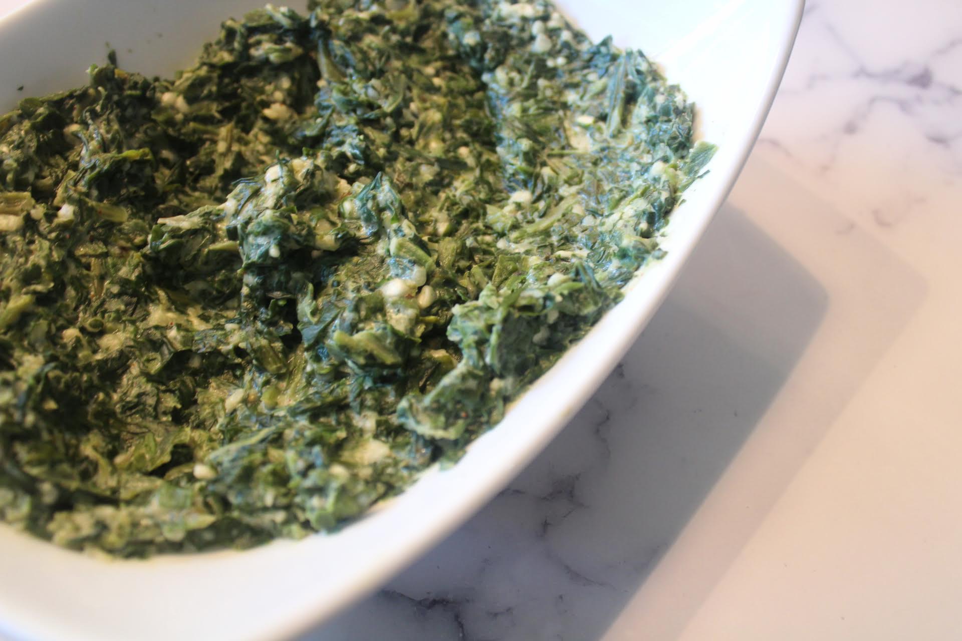 Steakhouse Style Creamed Spinach